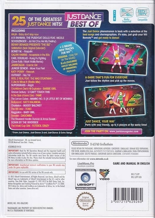 Just Dance Best Of - Nintendo Wii (B Grade) (Genbrug)